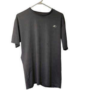 Starter Shirt Adult 3XL XXXL Gray Logo S/S Outdoors Athletic Mens Dri-Star